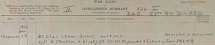 63/DAC War Diary 05jan1917 - 31kB jpg