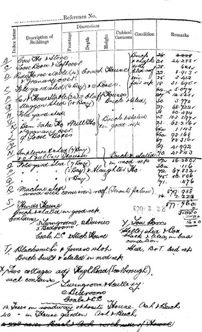 Cottam 1910 Valuation Survey, page 3 - 84kB jpg