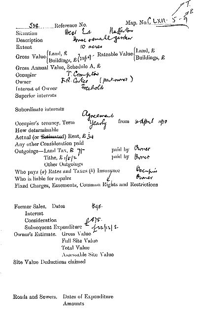 House in West End attributed to T Crompton - Valuation page 1 of 4 - 47kB jpg