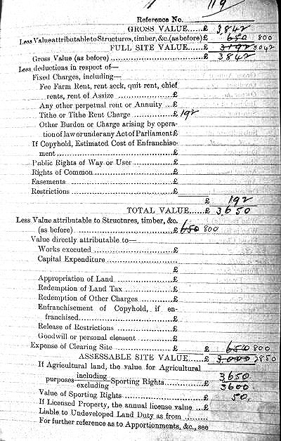 Little Houndales 1910 Valuation Survey, page 4 - 93kB jpg