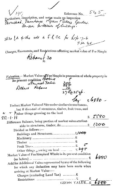 Westfield Valuation Survey 1910, page 2 of 4 - 59kB jpg