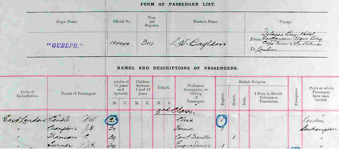 1906 immigration record from BT26 - 156Kb jpg