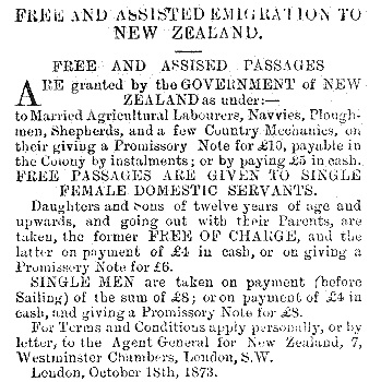 An advetisement for NZ emigrants - 2Kb gif