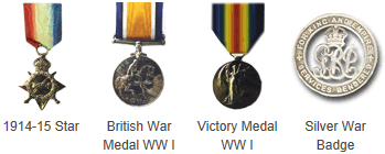 John Thomas Glasson's medal cluster - 11kB gif
