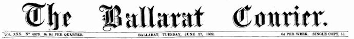 Ballarat Courier 27 June 1882 banner 15kB jpg