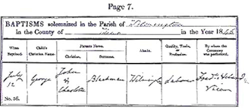 George Blackman's baptism - 36kB jpg