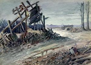 Watercolour of Cafe Belge 0917 - 44kB jpg