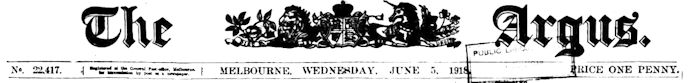 Argus banner 05 June 1918 - 18kB jpg