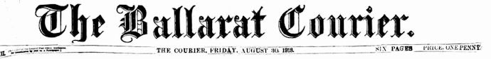  Ballarat Courier 30 Aug 1918 banner - 16kB jpg