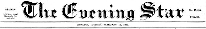 Evenng Star 13 February 1945 banner - kB jpg