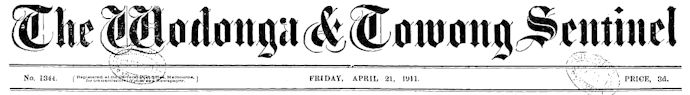 Wodonga 21 April 1911 banner - 20kB jpg