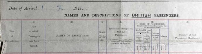Vida Vicker's passenger entry - 19kB jpg