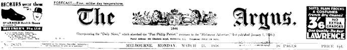 Masthead Argus 21 March 1938 - 22kB jpg