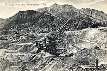 Mount Lyell's open cut mine - undated - 55kB jpg