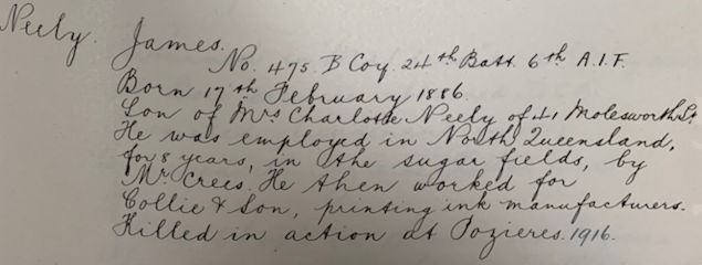 James Neely Errol Street honour roll - 27kB jpg