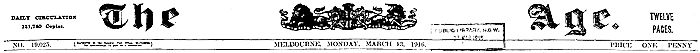 The Age banner 13 March 1916 - 14kB jpg