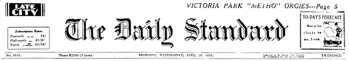 Bisbanne Standard banner 10 April 1935 - 25kB jpg