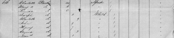 Lucy Blackman Spooner's passenger manifest - 19kB jpg