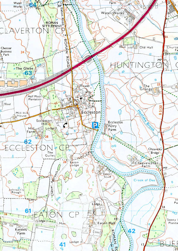 OS map of Eccleston - 210kB jpg