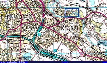 The location of Prestolee - 38kB gif