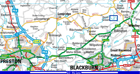 The location of Hacking Hall - 38Kb gif