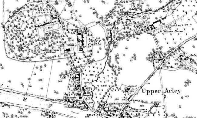 Map of Upper Arley 1883 - 88kB jpg