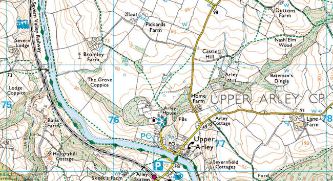 Map of Upper Arley 2013 - 126kB jpg
