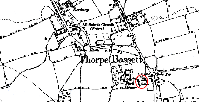 Rowgate Farm, Thorpe Bassett 1895 - 14kB gif