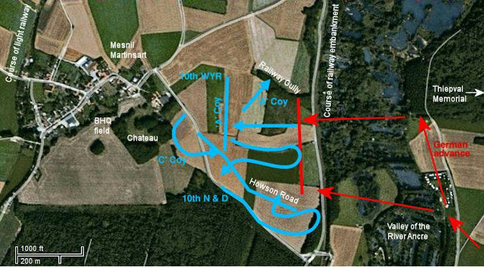 An aerial view of the Mesnil battlefield - 89Kbjpg