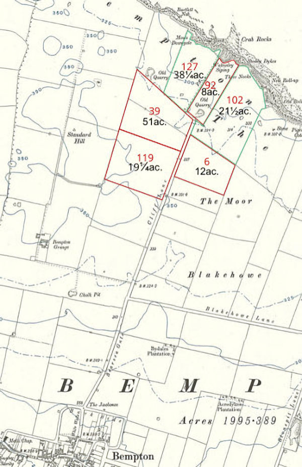 OS map of Bempton farm - 106kB jpg