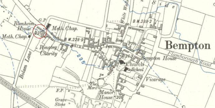 Map of Bempton village 1912 - 55kB jpg