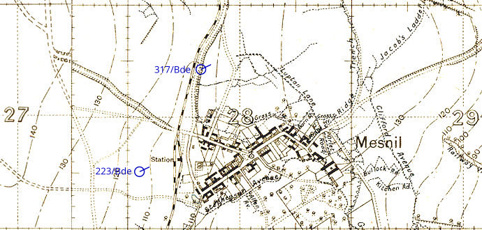 Mesnil trench map 11 June 1916 - 90kB jpg