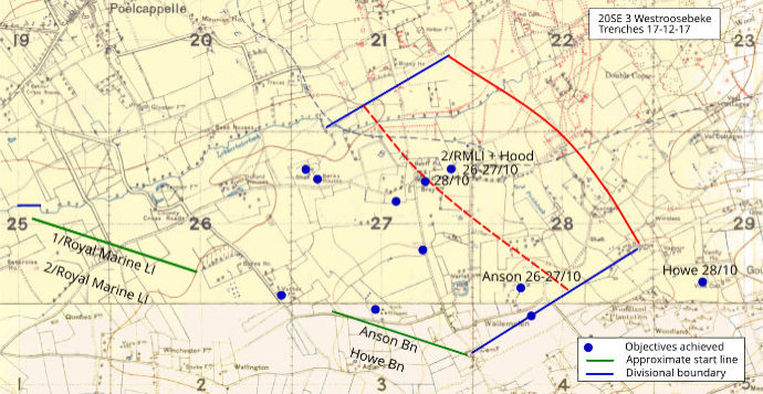 Trench map of Westeroosebeke 17 December 1917 - 84kB jpg