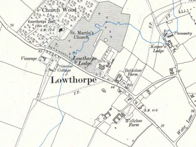1909 Lowthorpe OS map - 67kB jpg