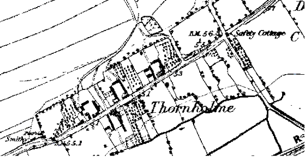 1854 map of Thornholme - 22kB gif