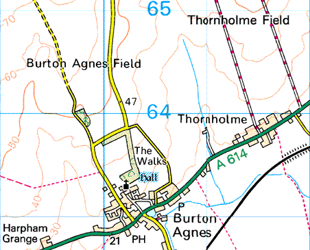 Map locating Thornholme 31Kb-gif