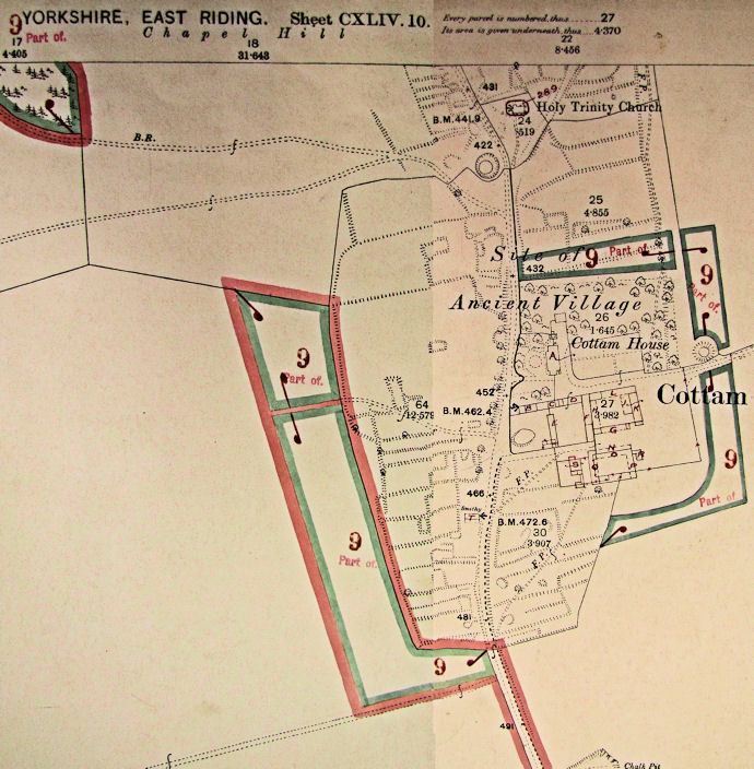 Cottam House Valuation Map 1910 - 130kB jpg