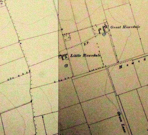 1911 OS map of Houndales farms - 65kB jpg