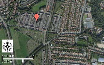 Map locating 18 KIngswood Avenue, High West Jesmond - 38kB jpg