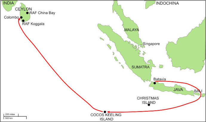 Geoff Crompton's journey to Ceylon - 39kB jpg