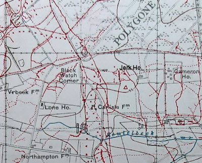 Trench map of Carlisle Farm - 55kB jpg