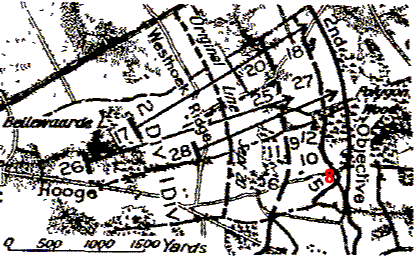 Map locating the Battle Menin Road - 26kB gif