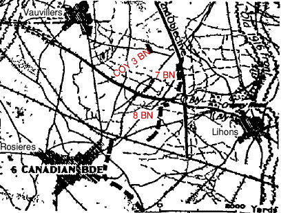 Map showing LA Blackman's action 19Kb-gif
