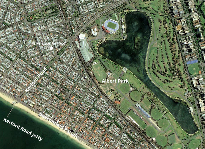 Map of Albert Park and Finlay Street - 157kB jpg