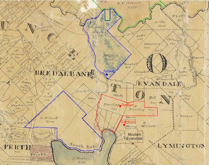 Map of the northern located portion of Van Diemen's Land, surveyed by J.H. Hughes 1837 - 104Kb jpg
