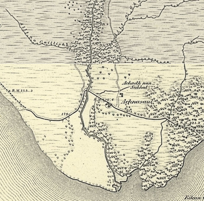 Achnasaul Farm in 1871 - 172kB jpg