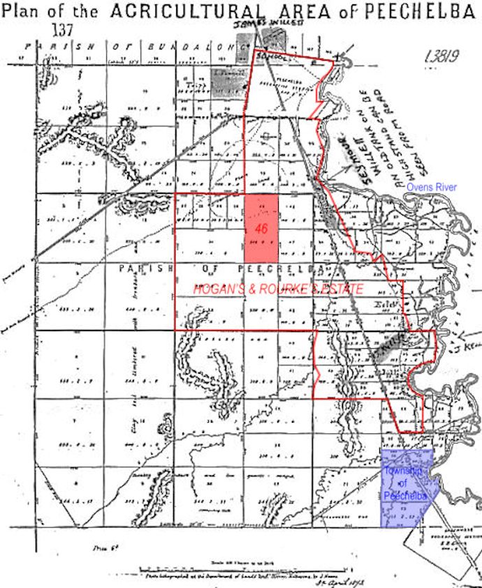 Map of the Peechelba allotments - 137kB jpg