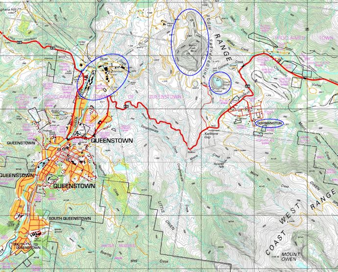 1_250000 map of Queenstown and environs - 146kB jpg