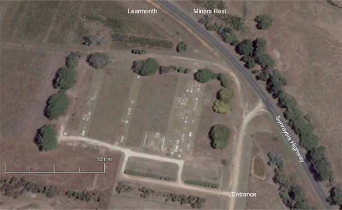 Aerial view of Dowling Forest Cemetery - 45kB jpg