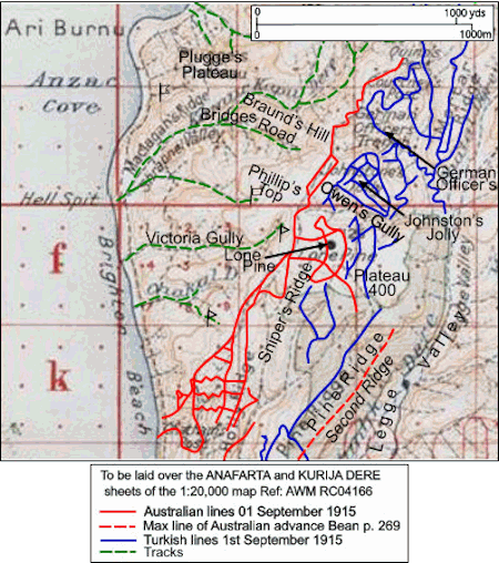 Trench map of Lone Pine area - 122kB gif